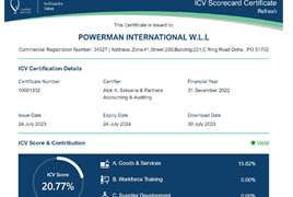 ICV Certificate-Powerman